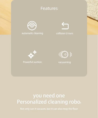 Smart Sweeping Robot Mini Silent Vacuum Cleaner Powerful Sweep Mop Brush 5-in-1 Multi-function Cleaning Machine For Home 2026