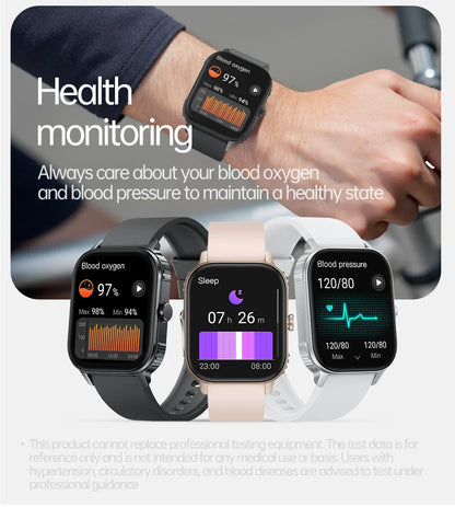 2026 2.04-inch Ultra Smart Watch For Men Women 1000mAh High Capacity Battery Outdoor Sports Fitness Health Monitoring Smartwatch