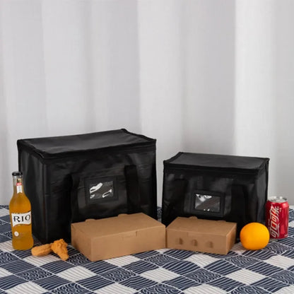 Reusable Insulated CoolerBag PremiumAluminum Foil Thermal Storage Bag Lightweight Portable ZipperLunch Bag for Camping Party Use