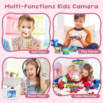 16X 48MP Kids Photography Camera Front Rear Dual Lens Boys Girls Digital Video Recorder Selfie Beginner Camera For Children