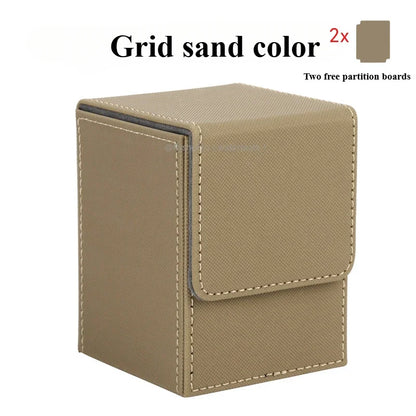 Trading Card Storage Box for 100+Single Sleeved Cards with 2 Dividers Commander Deck Box Compatible with Mtg Card Case