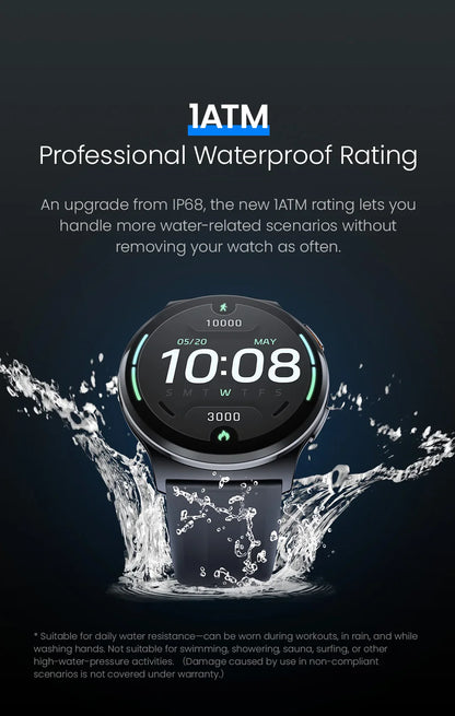 HAYLOU Solar Lite 2 Smartwatch 1.43'' AMOLED Display 24h Health Monitoring 150+ Sports Modes Voice Calling Smart Watch 1ATM