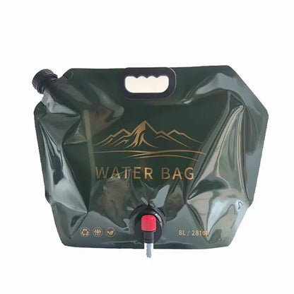 Portable Water Storage Bag Folding Outdoor Sports Camping Large-capacity Mountain Climbing Faucet Plastic Water Bag