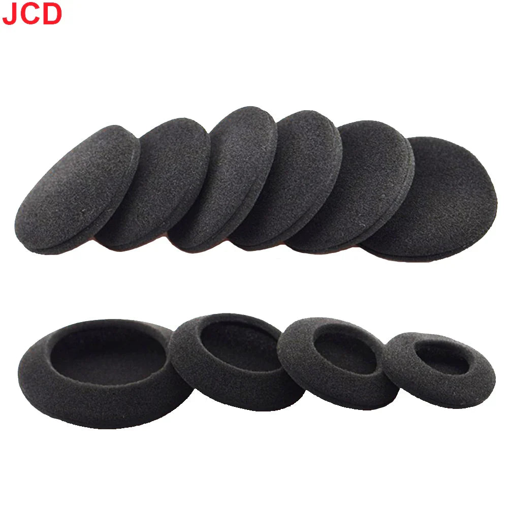 10pc Thickened Foam Ear Pads For Headphones Sponge Replacement Cushions Covers Earphones Case 35mm 40mm 50mm 55mm 60mm 70mm 75mm