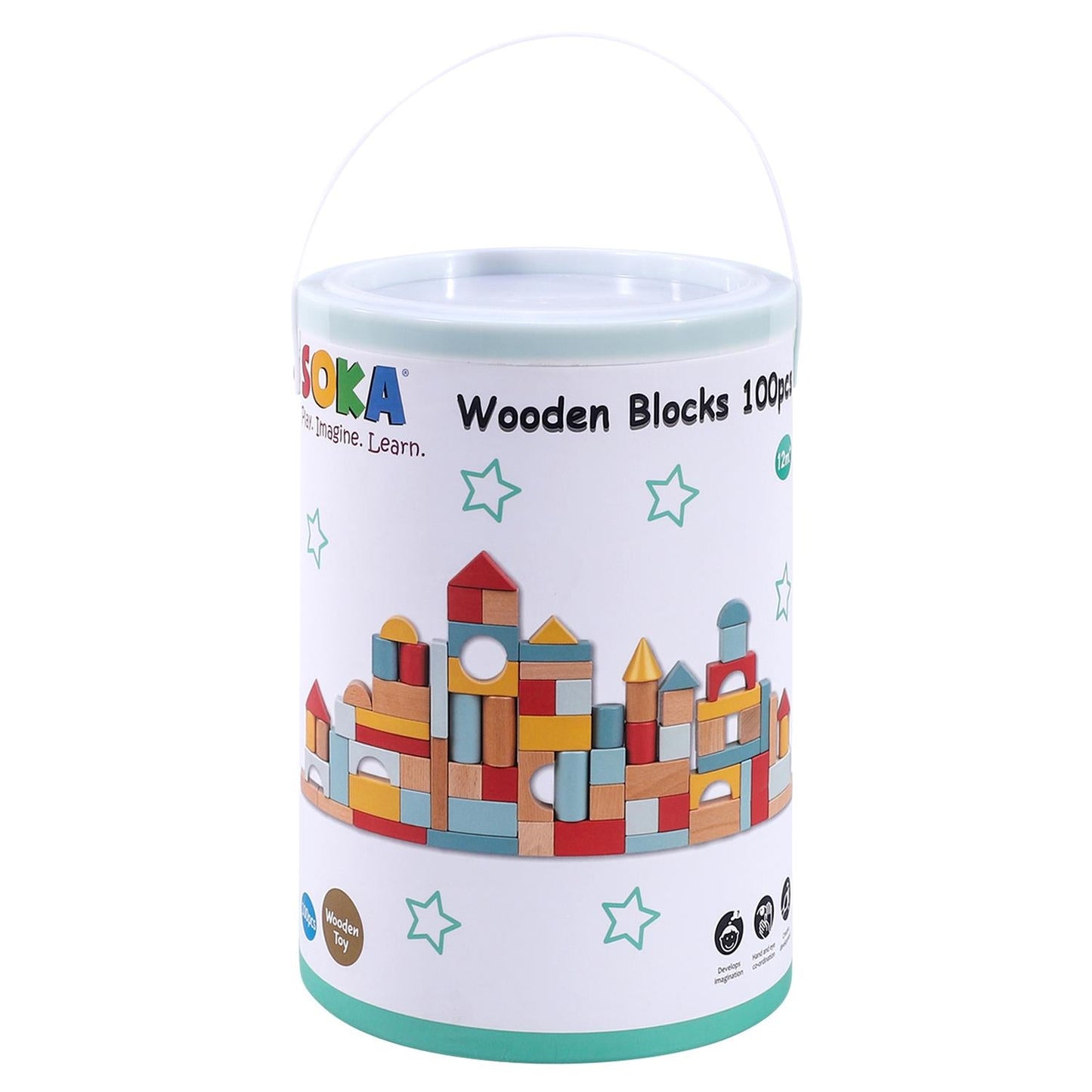 SOKA Wooden Blocks 100pcs in New Color 0000463