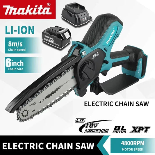 Makita  Woodworking with Small Handheld 18V Cordless Chainsaw for Electric 6-inch Logging Sawzall Mini Portable Chainsaw