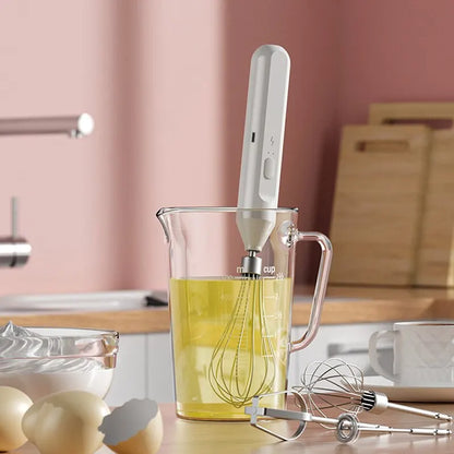 Electric Milk Frother Handheld - Egg Beater Coffee Mixer Foamer for Cappuccino Latte