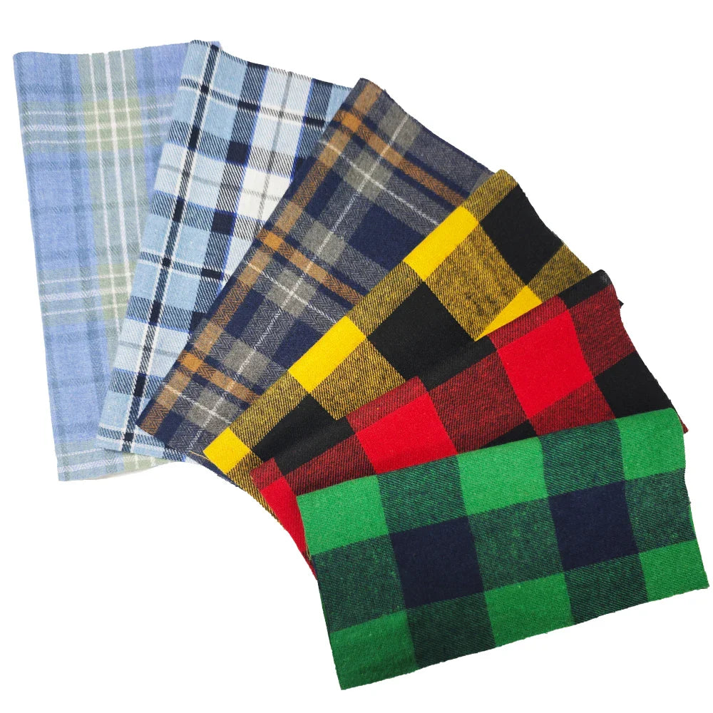 Teramila 25x25cm5-6PC/Lot Polyester-Cotton Plaid Patchwork Printed Cloth Sewing Quilting Fabric Needlework DIY Handmade Material