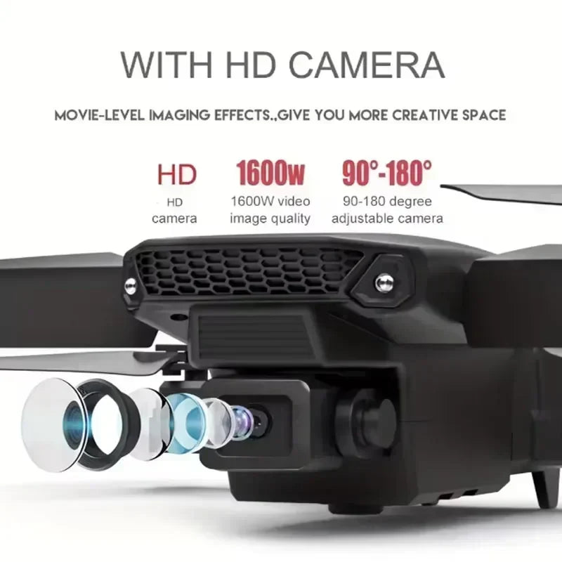 2026 New E88 Professional HD Dual Camera 4K RC Drone Wide Angle Camera Foldable Helicopter Quadcopter Aircraft Kid Gift Toys