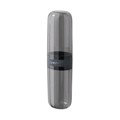 Portable Clear Toothbrush Travel Case, Hard Shell All-in-One Organizer for Business Trips Gym & Commute, Hygienic Secure Design