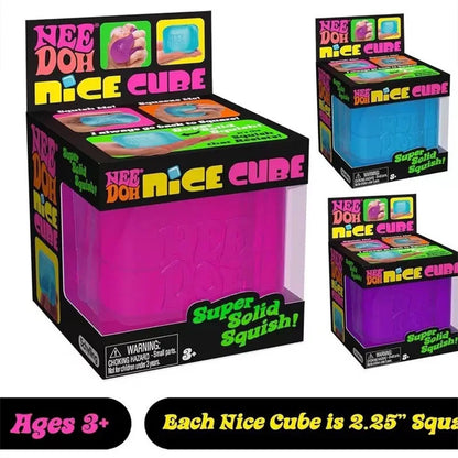 Needoh Nice Cube Sensory Stress Reliever Fidget Tool for Anxiety &Focus Desk Sensory Cube for Adults & Anti-Anxiety Squeeze Kids