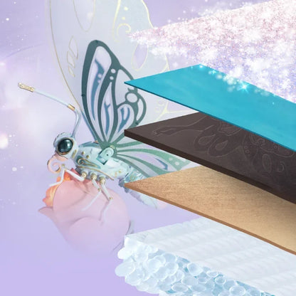 Robotime ROKR Butterfly DIY Mechanical 3D Puzzle Toys for Gifts Bionic Butterfly Wings Golden Lighting Rose Exquisite Texture
