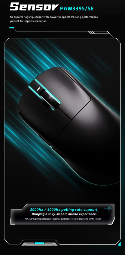 ATK VXE Dragonfly R1 Mouse of The Game E-Sports Long Battery Life Paw3395 Lightweight Ergonomic Three-Mode Bluetooth Mouse