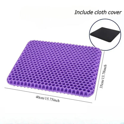 Gel Seat Cushion Double Thick Egg Gel Summer Cushion for Pressure Relief Breathable Chair Pad Car Seat Office Chair Soft Cushion