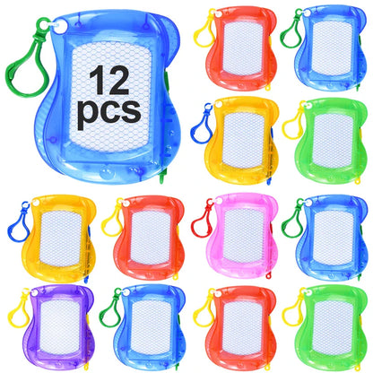 6/12PCS Magnetic Drawing Board Erasable Writing Pad Mini Keychain Kids Birthday Party Favors for guest Pinata Goodie Bag Filler