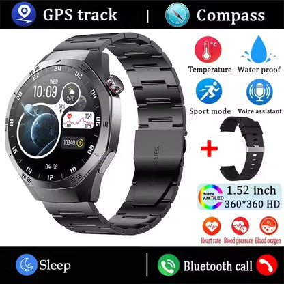 Smart Watch 5 Pro GPS NFC Smartwatch Men 360*360 AMOLED Screen Heart Rate Monitor Bluetooth Call IP67 Waterproof Men Smartwatch