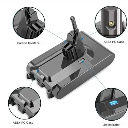 aoae 21.6V For Dyson V8 Battery Absolute V8 Animal Li-ion SV10 Vacuum Cleaner series Rechargeable batteries
