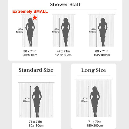 1pc Waterproof Clear Shower Curtain Pebble Pattern PEVA Bath Curtain Liner with Bottom Magnets Plastic Bath Curtain for Bathtub
