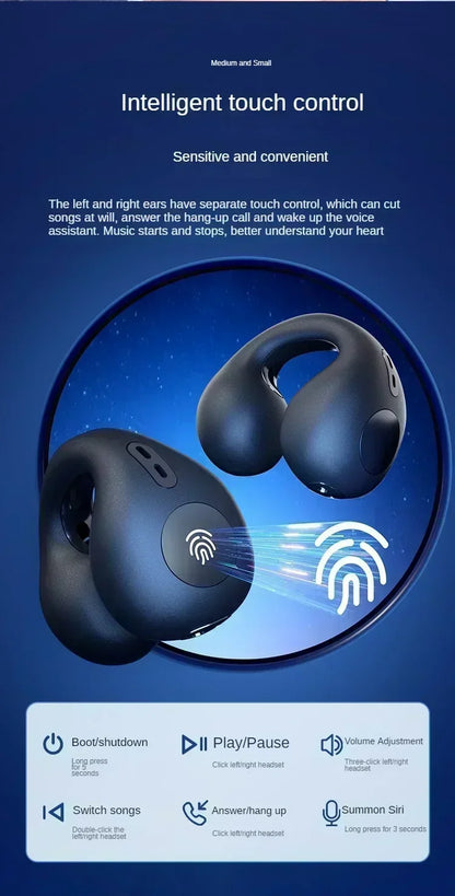 Brand new original T75 bone conduction wireless Bluetooth 5.3 headphones sports HiFi sound quality headphones