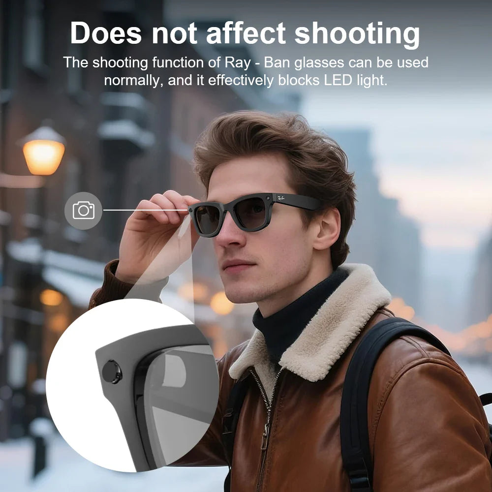 HIBLOKS Anti Glare Sticker For Ray-Ban Meta GEN2 Wayfarer/Skyler/Headliner & Oakley Meta HSTN Smart Glasses Accessories