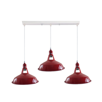 Industrial Vintage Loft Kitchen Bar 3 Lights Ceiling Barn-slotted Metal E27