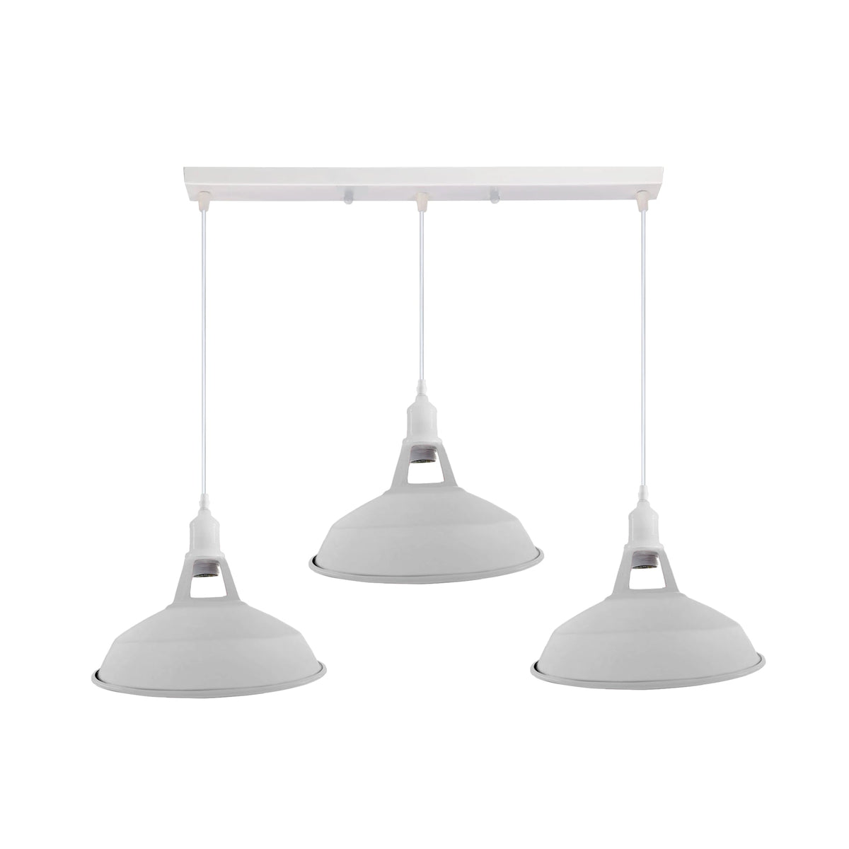 Industrial Vintage Loft Kitchen Bar 3 Lights Ceiling Barn-slotted Metal E27