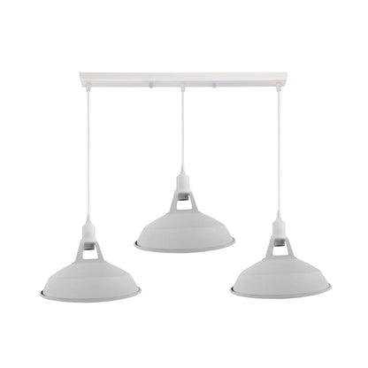 Industrial Vintage Loft Kitchen Bar 3 Lights Ceiling Barn-slotted Metal E27