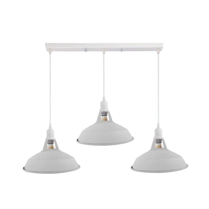 Industrial Vintage Loft Kitchen Bar 3 Lights Ceiling Barn-slotted Metal E27