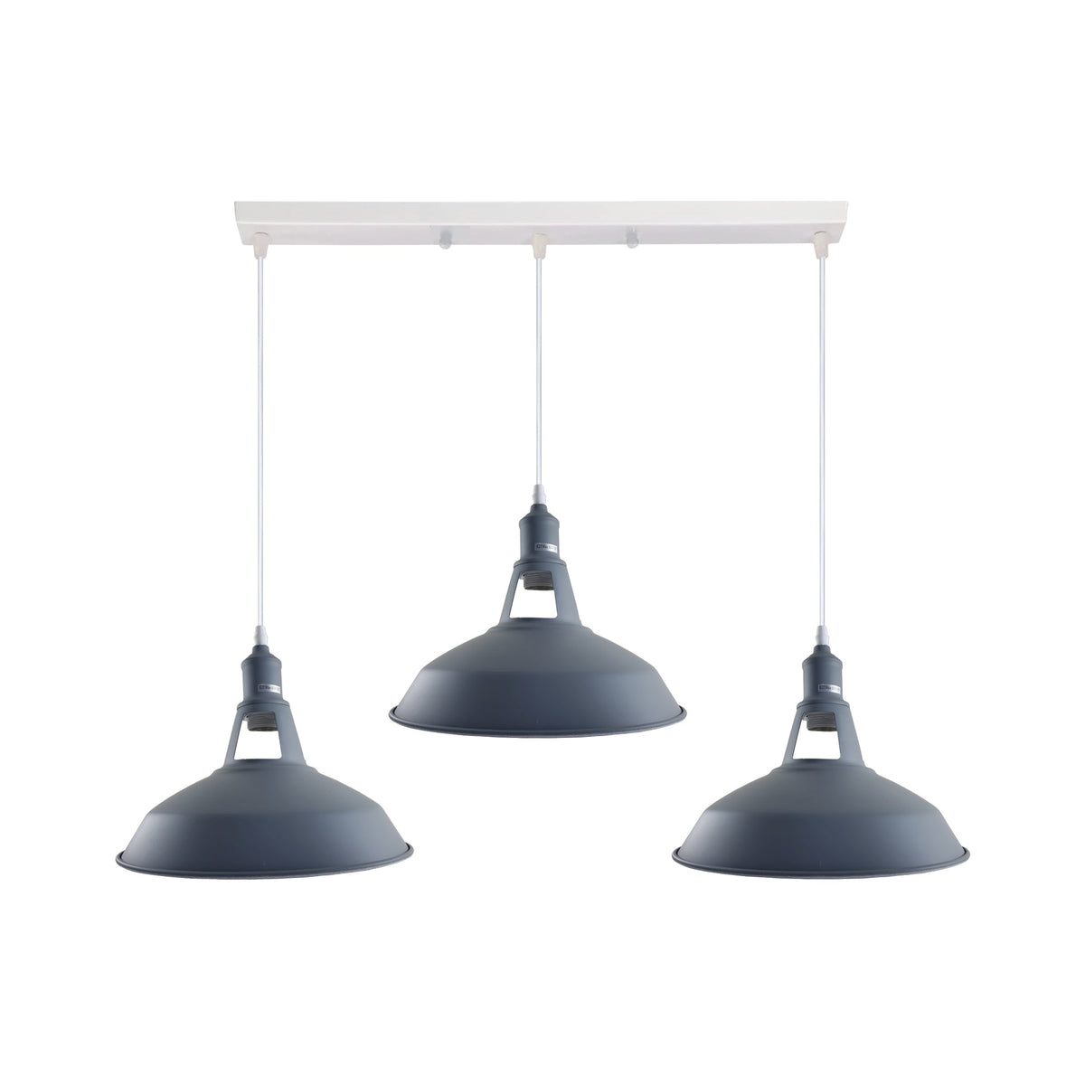 Industrial Vintage Loft Kitchen Bar 3 Lights Ceiling Barn-slotted Metal E27