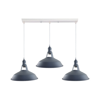 Industrial Vintage Loft Kitchen Bar 3 Lights Ceiling Barn-slotted Metal E27