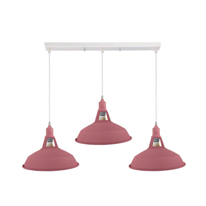 Industrial Vintage Loft Kitchen Bar 3 Lights Ceiling Barn-slotted Metal E27