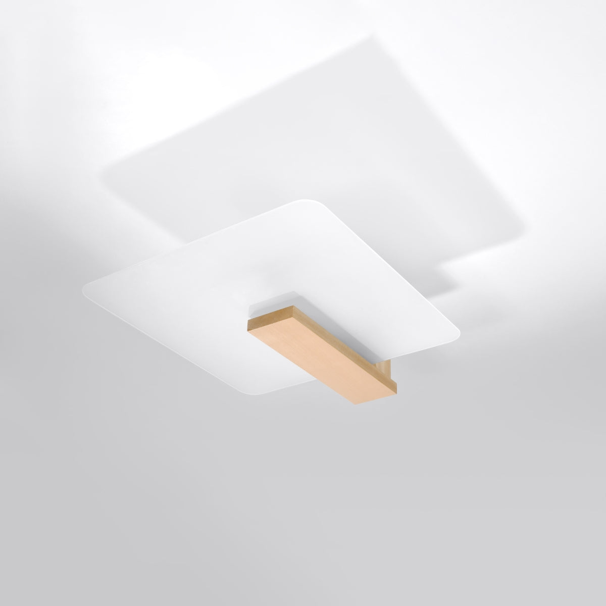 Ceiling lamp wood, glass Lappo Scandinavian Design E27