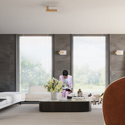 Ceiling lamp wood, glass Lappo Scandinavian Design E27