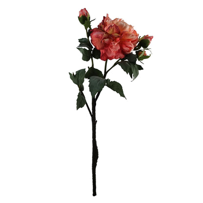 6 x 60cm Peony Artificial Flower Pink - 6 flowers 18 buds