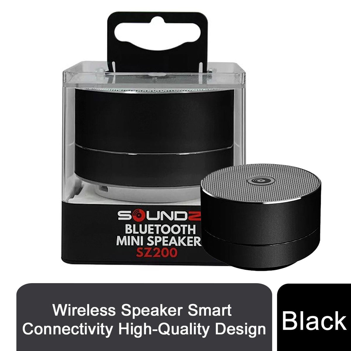 Soundz Wireless Speaker Smart Connectivity High-Quality Design-Black