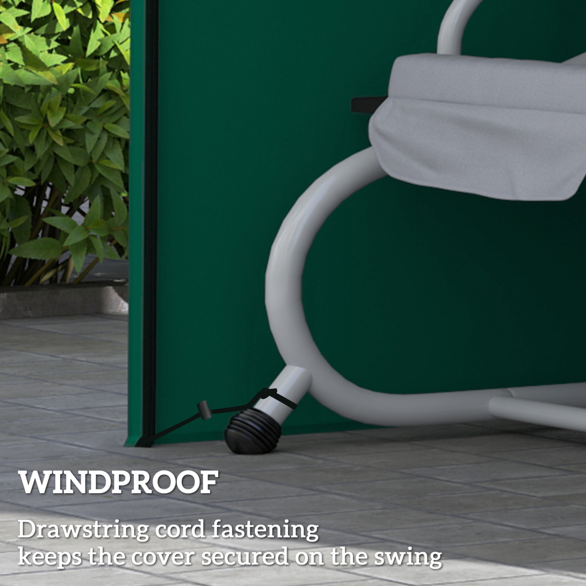 Outsunny 3 Seater Garden Swing Cover, Windproof and Anti-UV, 220 x 125 x 172cm