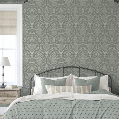 Stag Damask Sage Green sw12