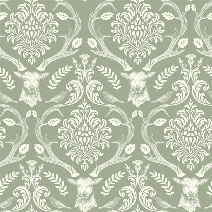 Stag Damask Sage Green sw12