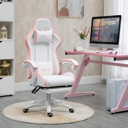 Vinsetto Racing Style Gaming Chair with Reclining Function Footrest, Blue