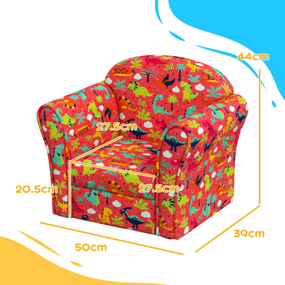 AIYAPLAY Kids Sofa Chair with Planet Dinosaur Design for Bedroom, Playroom