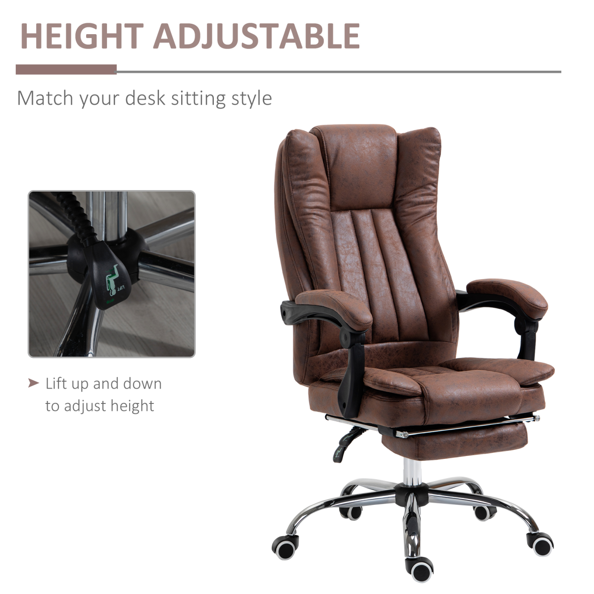 Vinsetto High Back Office Chair with Vibration Massage and Heat