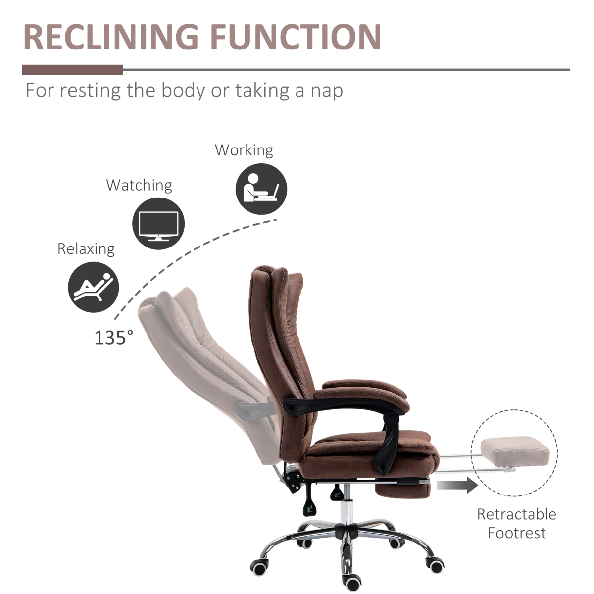 Vinsetto High Back Office Chair with Vibration Massage and Heat