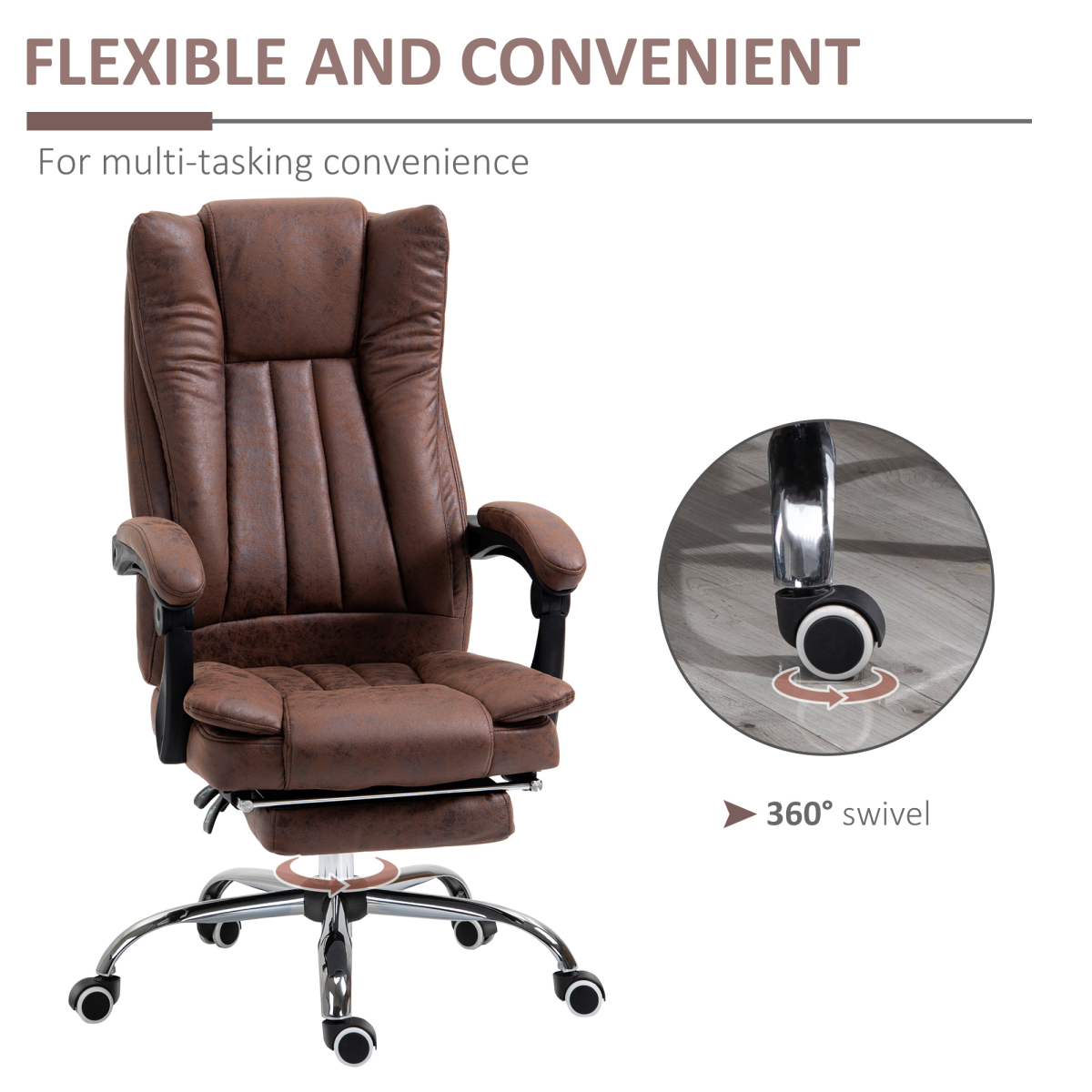 Vinsetto High Back Office Chair with Vibration Massage and Heat