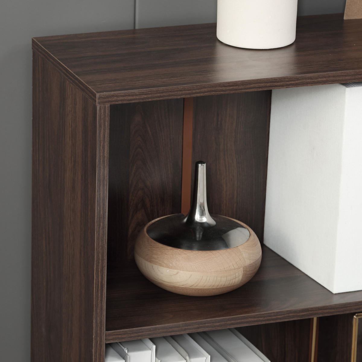 HOMCOM Bookshelf Display Storage Shelf with 2 Compartments for Study