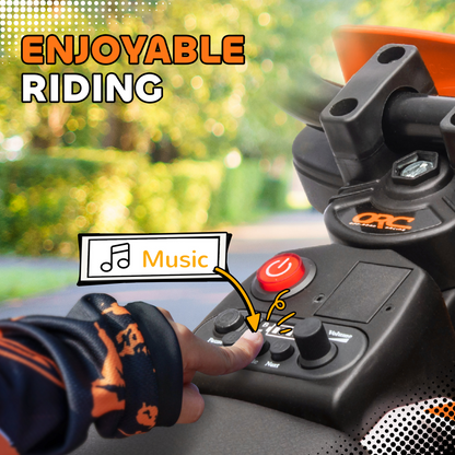 AIYAPLAY 12V Kids Electric Motorbike w/ Twist Grip Throttle, Music