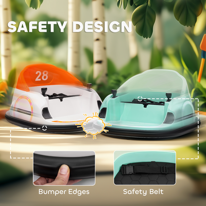 AIYAPLAY 360° Rotation 12V Kids Bumper Car w/ Remote Control
