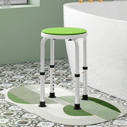HOMCOM 360 Degree Swivel Shower Stool w/ Non-Slip Feet for Disabled