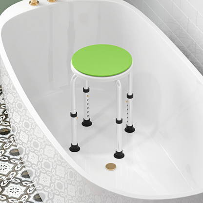 HOMCOM 360 Degree Swivel Shower Stool w/ Non-Slip Feet for Disabled