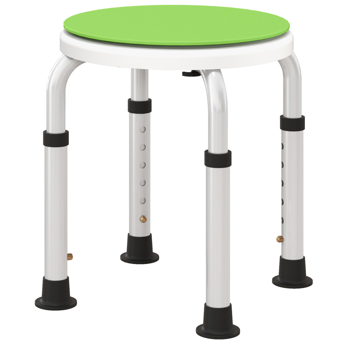 HOMCOM 360 Degree Swivel Shower Stool w/ Non-Slip Feet for Disabled