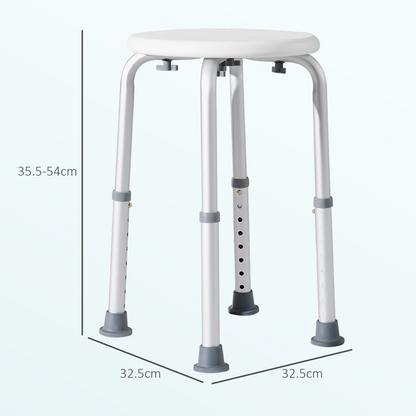 HOMCOM Bath Chair Height Adjustable Shower Seat for Elderly Disabled